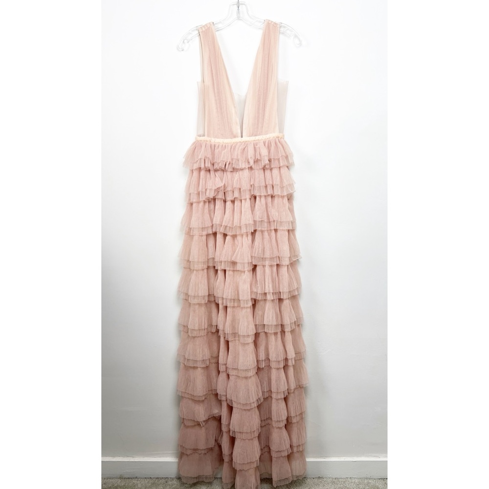 Sau Lee Sabrina Tulle Gown in Dusty Pink Rose 4 - Picture 8 of 9